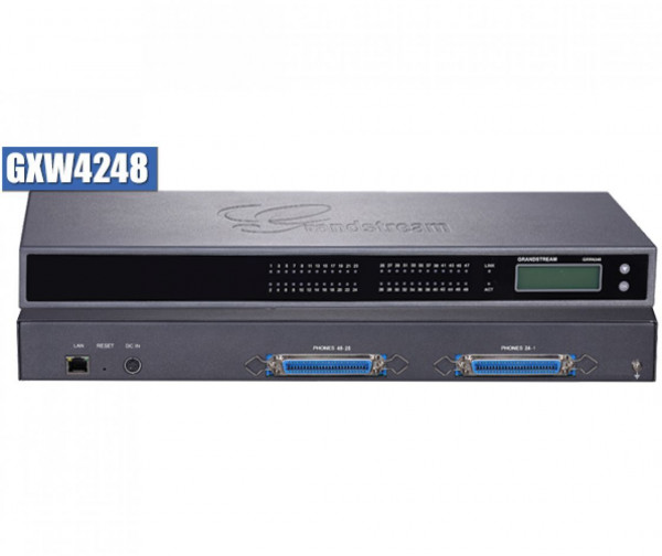 Grandstream GXW-4248 48xFXS Gateway Analog/VoIP Schwarz Rackmontagefähig Indoor