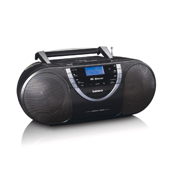 LENCO SCD-6900 Boombox DAB+ Radio Schwarz Bluetooth CD-Player 3,5 mm Klinke
