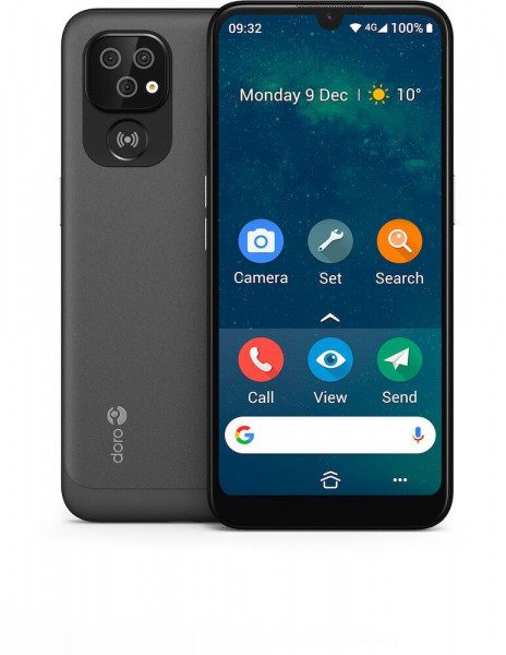 Doro 8100 Plus Grau 32 GB Android Smartphone Senioren 3-fach Kamera 4G Wi-Fi NFC