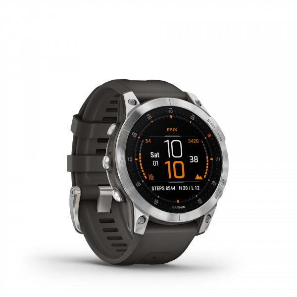 Garmin EPIX Gen 2 grau silber 47 mm Smartwatch Multisport GPS 1,3 Zoll AMOLED