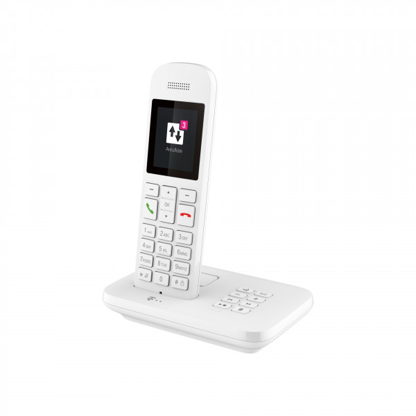 Telekom Sinus A12 Weiß schnurloses DECT Telefon 2" LCD Babyfunk/Raumüberwachung