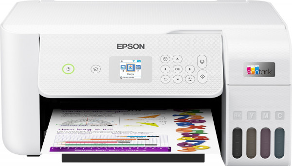 Epson EcoTank ET-2826 Multifunktionsgerät weiß Tintenstrahl-Drucker WLAN LCD USB