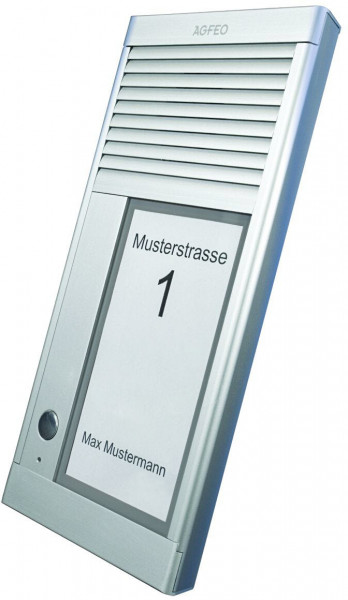 AGFEO DoorSpeak 1 Analoge Türfreisprecheinrichtung Silber Aluminiumgehäuse LED