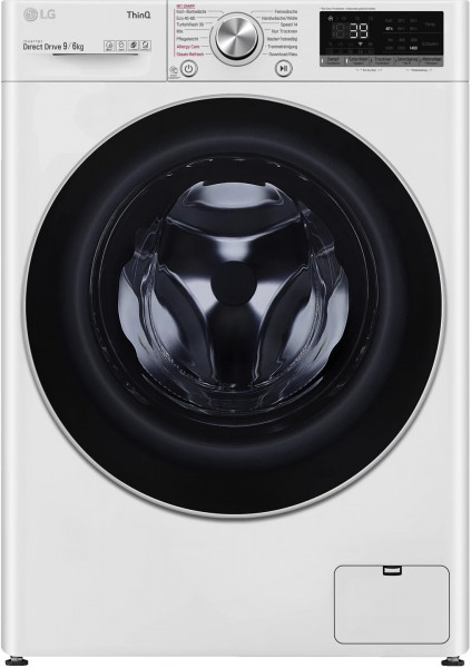 LG V7WD906A Waschtrockner weiß Waschmaschine Trockner Frontlader 1370 U/min 9kg