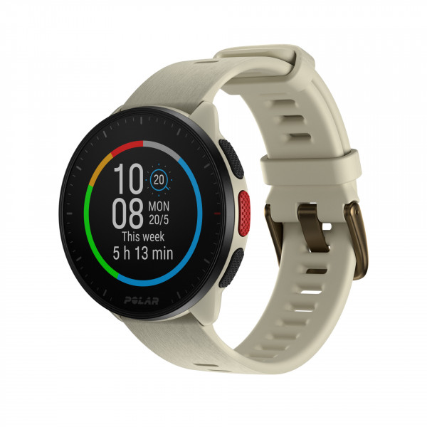 POLAR PACER WHITE GPS Unisex rund 1,2" Outdoor Sport Android iOS Wasserdicht