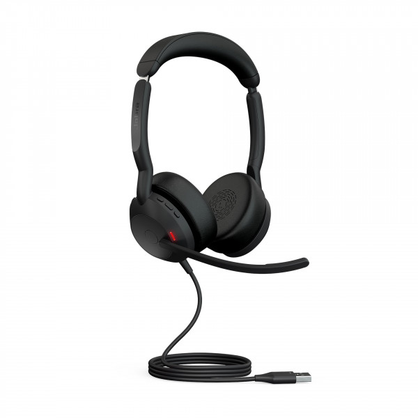 JABRA Evolve2 50 UC Stereo USB-A Headset Schwarz On-Ear Überkopf Bluetooth Noise
