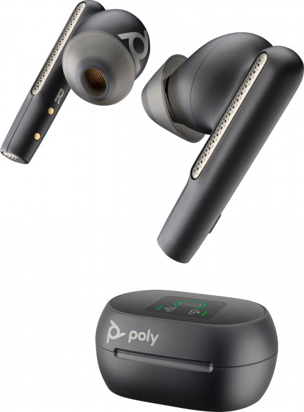 Poly Bluetooth Headset Voyager Free 60+ Kopfhörer kabellos schwarz In-Ear USB-C
