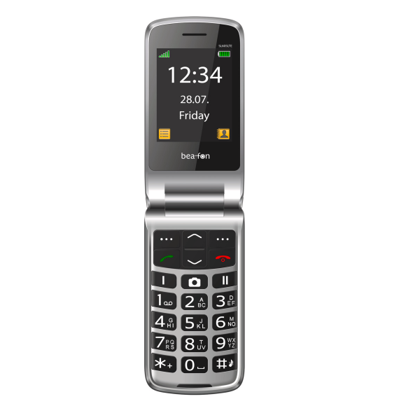 Bea-fon SL605 LTE Schwarz Großtasten Klapphandy Senioren SOS 2,4" SIM USB-C