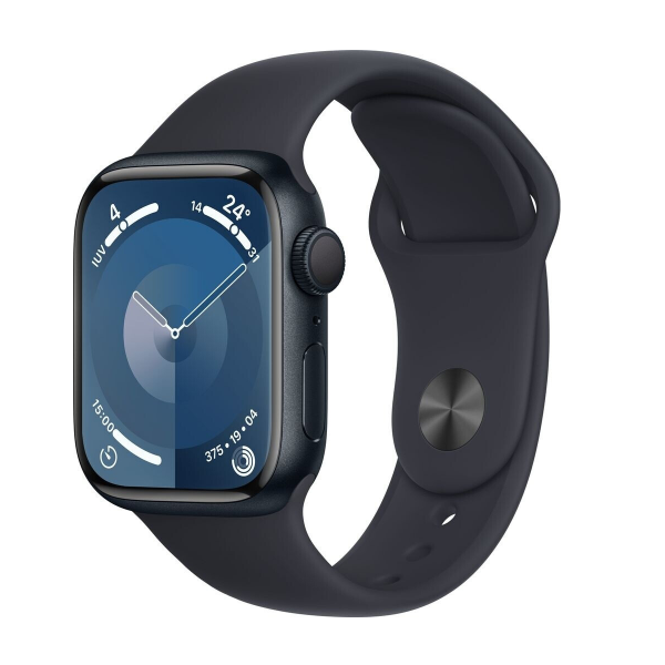 Apple Watch S9 Mitternacht Wi-Fi 41mm 64GB iOS Smartwatch Aluminium OLED GPS NFC