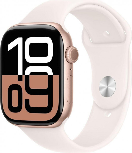 Apple Watch 10 GPS 46mm Roségold Alu Blush Sport Smartwatch 64GB OLED watchOS