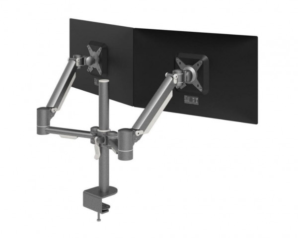 Dataflex Viewmate Plus Dual Monitorhalterung grau mit Tischklemme 2x bis 8 kg