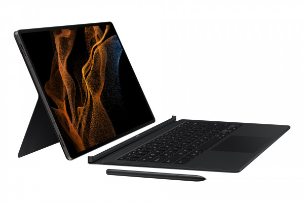 Samsung Book Cover Keyboard für Galaxy Tab S8 Ultra Schwarz Tablethülle Tastatur
