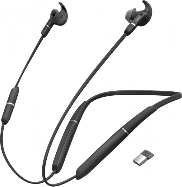 JABRA Evolve 65e MS binaural inkl Link 370 In-Ear-Kopfhörer Schwarz Bluetooth