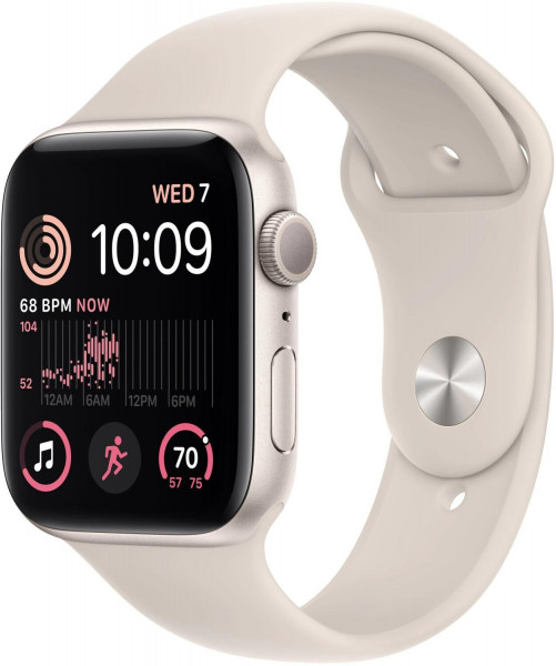 Apple Watch SE (2022) Beige Smartwatch GPS 44mm 32GB OLED NFC WLAN iOS Unisex