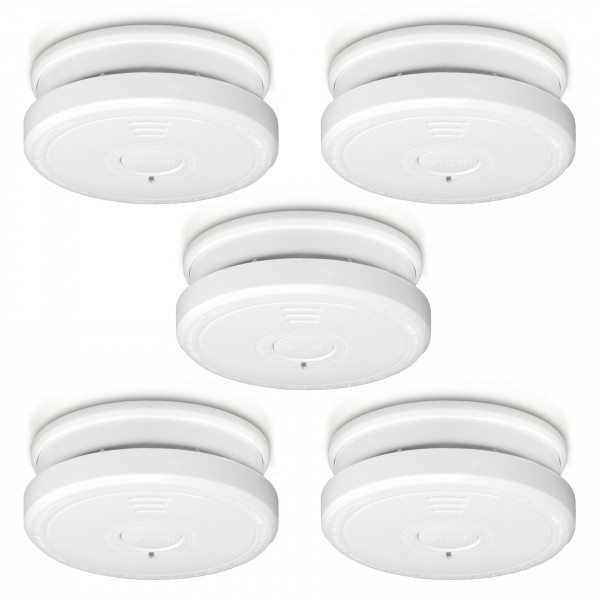 ALECTO SA20 Rauchmelder 5 Stück weiß Timeout Taste extra lauter Alarm