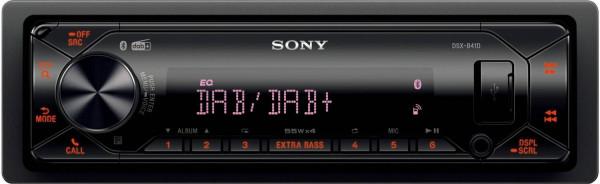 SONY 1-DIN Autoradio schwarz Bluetooth DAB FM/UKW variable Tastenbeleuchtung