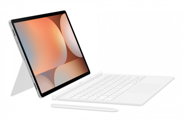 Samsung Book Cover Keyboard für Tab S10+/S9+/S9 FE+ White Tastatur QWERTZ Touch