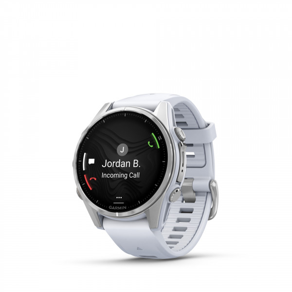 Garmin FENIX 8 43 mm AMOLED Steinweiß Silber Fitnesstracker Unisex iOS Android