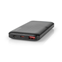 NEDIS Powerbank 10000 mAh Schwarz Schnellladung LED-Anzeige USB-C micro USB 18 W NEDIS Powerbank 10000 mAh Schwarz Schnellladung LED-Anzeige USB-C micro USB 18 W