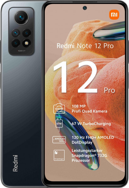 Xiaomi Redmi Note 12 Pro Grau Smartphone 256GB 8GB 108MP USB-C 6.67"OLED Android
