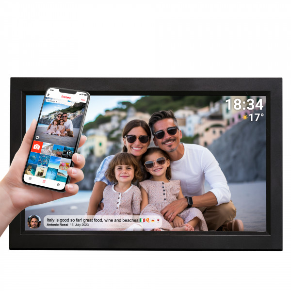 Denver FRAMEO PFF-1503 Bilderrahmen Schwarz FullHD IPS Touch 16 GB WiFi microSD