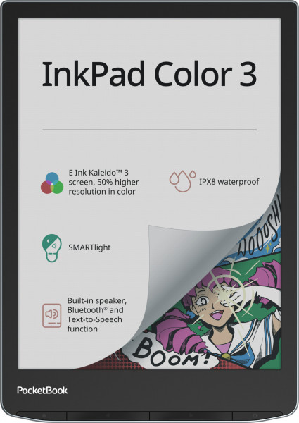 PocketBook InkPad Color 3 E-Reader schwarz WLAN Bluetooth 7.8" 32GB USB-C Touch