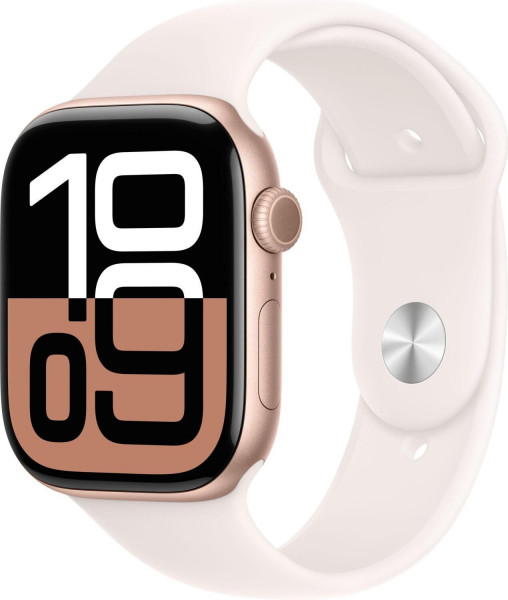 Apple Watch Series 10 OLED 46 mm Touchscreen Roségold M/L GPS WLAN NFC Bluetooth