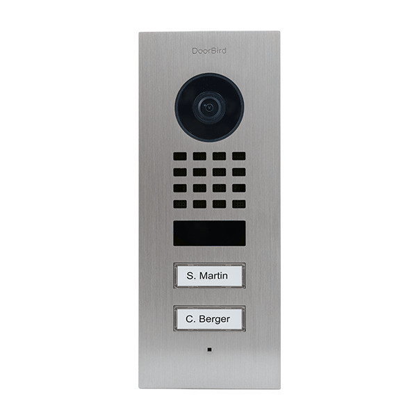 DoorBird D1102V IP Video Türstation V2A Edelstahl 2 Ruftasten Unterputz WLAN HD