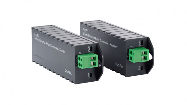 DoorBird A1072 PoE Konverter 2-Draht Ethernet Türsprechstelle Schwarz RJ45