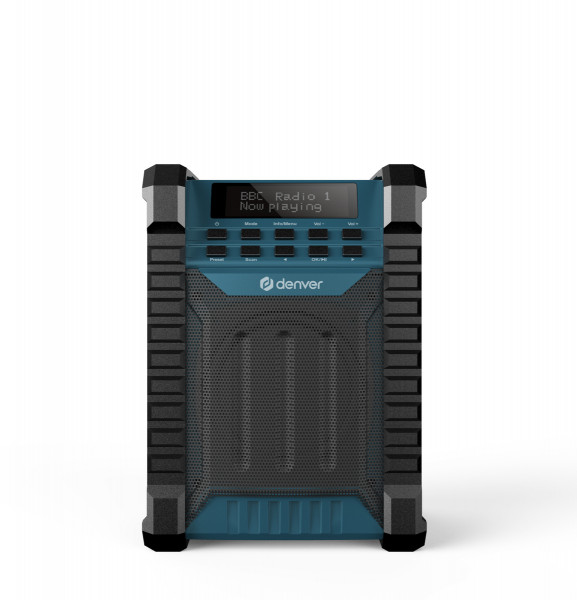 Denver DAB+/FM Baustellen-Radio Schwarz Akku Bluetooth 100 W USB-C AUX Display