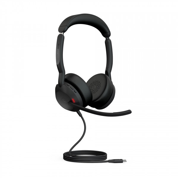 JABRA Evolve2 50 MS Stereo Headset Schwarz USB-C Bluetooth On-Ear/Überkopf Noise