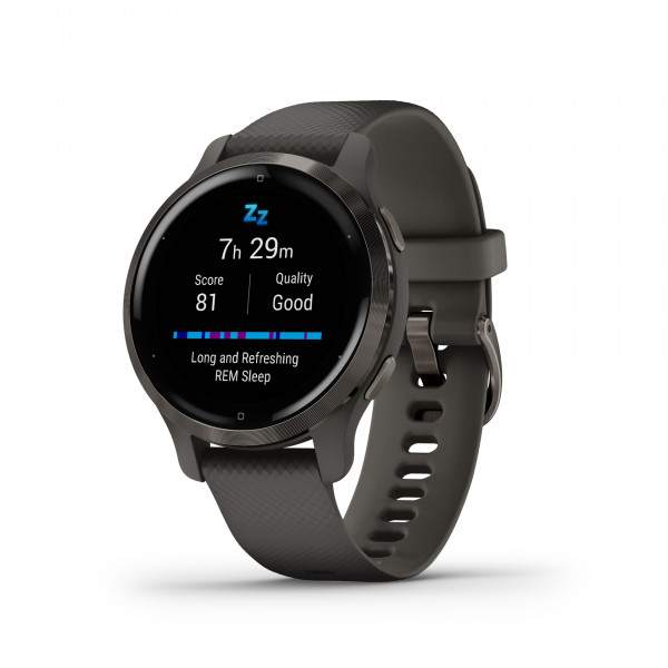 Garmin VENU 2S Grau Smartwatch Fitnesstracker Schrittzähler 8GB 1,1 Zoll AMOLED