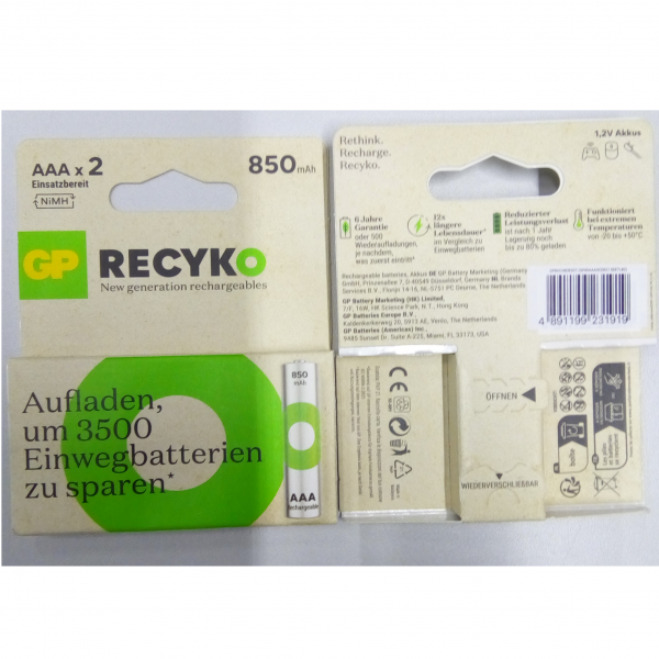 Telekom Akkupack 2x AAA 1,2V/850mAh für schnurlose Endgeräte Grün Akkupack