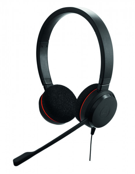 JABRA Evolve 20 UC binaural USB-A NC Headset Schwarz VoIP Überkopf kabelgebunden