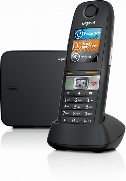 Gigaset E630 Schwarz Telefon Schnurlos Spot-LED 1,8" LCD-TFT ECO-DECT IP65