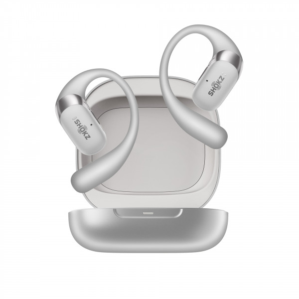 Shokz OpenFit 2+ Grey Bluetooth Kopfhörer kabellos Open-Ear USB-C wasserdicht