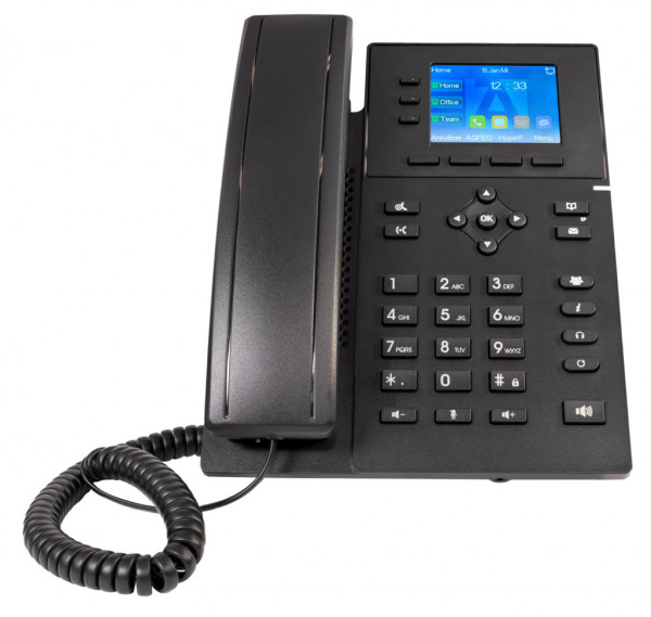 AGFEO T 17 SIP schnurrgebundenes Telefon Telefonbuch mit 1000 Kontakten MWI Netz