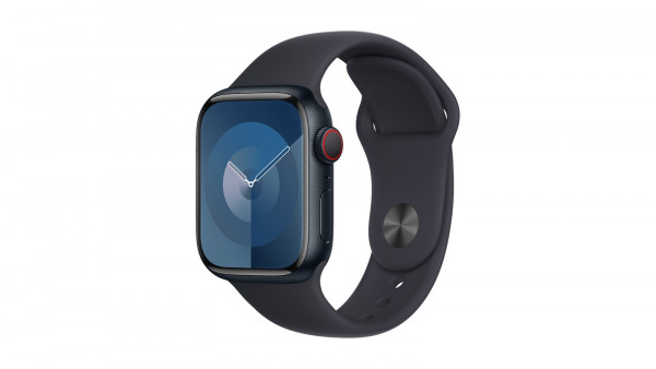 Apple Watch S9 LTE 45mm Alu Sportband Schwarz IP6X 64GB OLED watchOS WLAN NFC