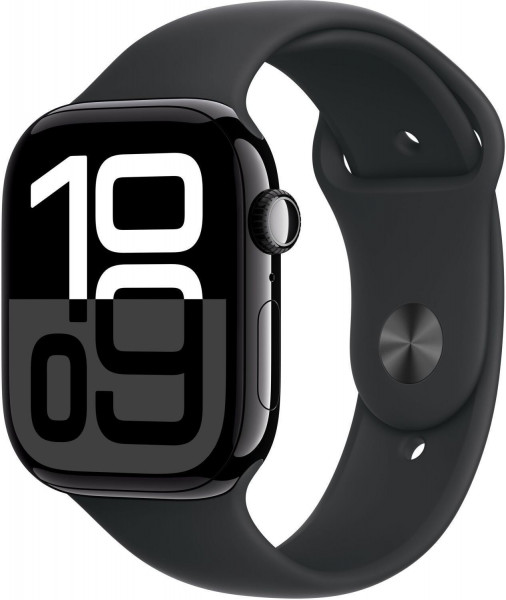 Apple Watch S10 LTE Alu schwarz 46mm OLED Touch Sportband M/L Unisex Bluetooth