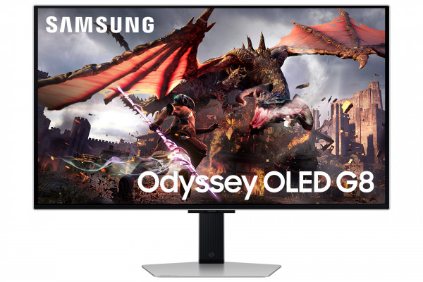 Samsung Odyssey UHD Gaming Monitor OLED G80SD 32" 4K Silber Bildschirm 240Hz