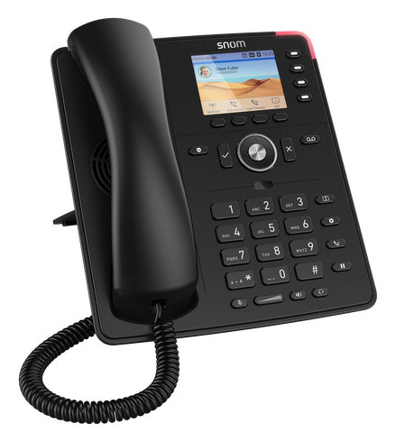 snom D713 Tischtelefon Schnurgebunden Schwarz USB 2.8" Farbdisplay 2LAN Ports IP