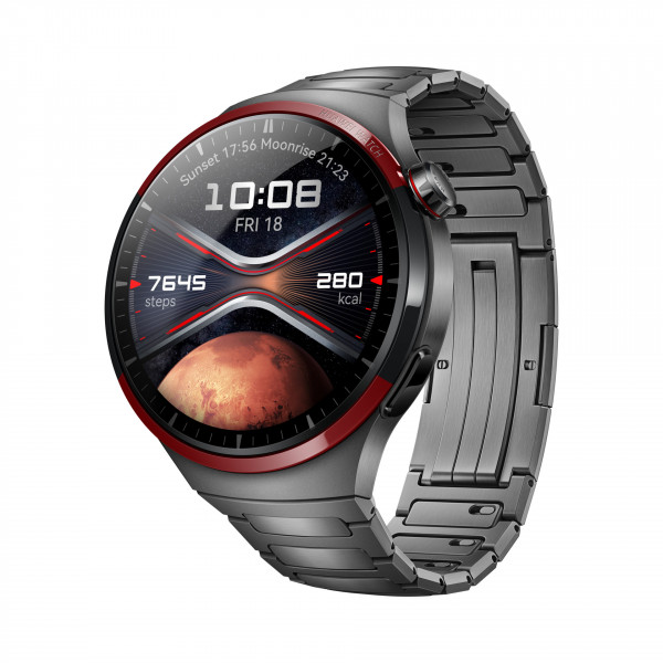 Huawei Watch 4 Pro Space Edition Schwarz/Rot (Medes-L19MN),38mm Titanium Strap