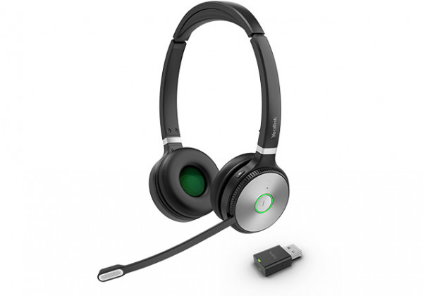 Yealink Headset WH62 Dual Kopfhörer schwarz kabellos On-Ear Überkopf DECT USB