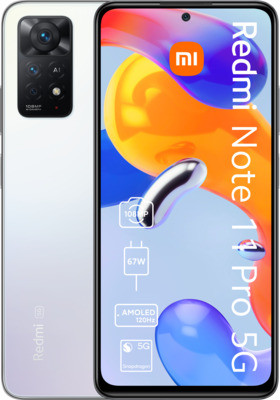 Xiaomi Redmi Note 11 Pro 5G 128GB Weiß Android Smartphone 6,67" AMOLED 108MP