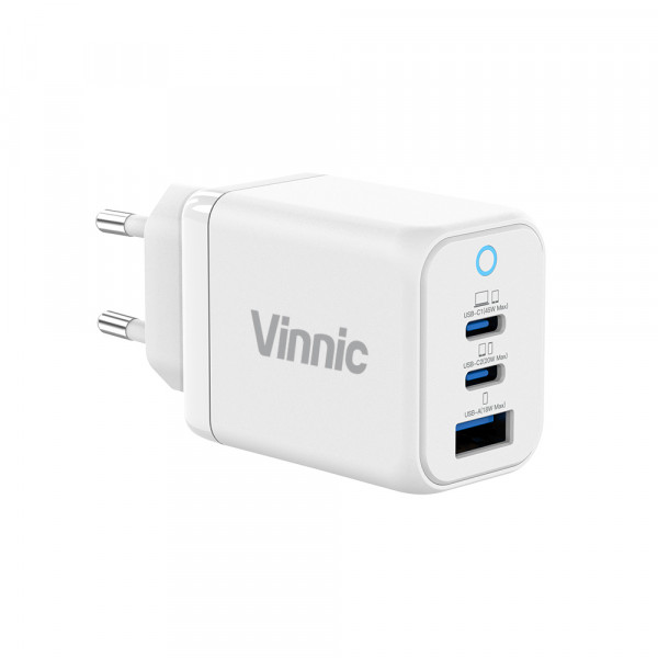 Vinnic FERNOW GaN Charger Weiß 45 Watt CCA Netzteil Adapter USB-C Schnellladung