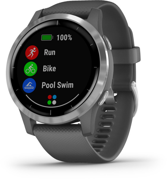 Garmin vivoactive 4 Dunkelgrau Silber Android iOS Smartwatch GPS Fitness Tracker