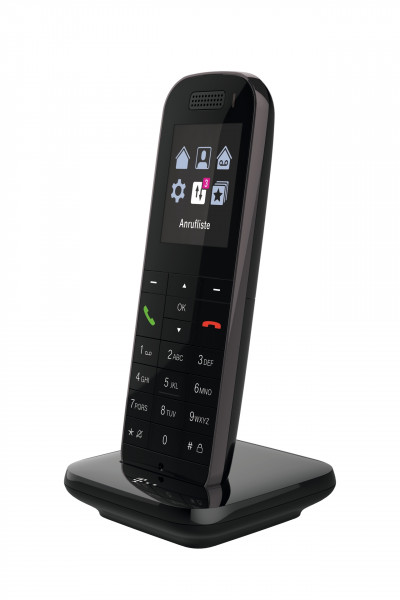 Telekom Speedphone 52 DECT Premium Schwarz Kabelloses Festnetztelefon 2,4"