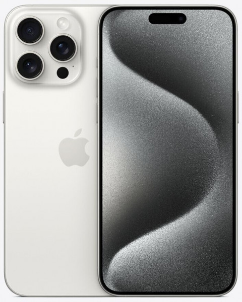 Apple iPhone 15 Pro Max Titan Weiß 256 GB USB-C 6,69" 48 MP Triplekamera iOS 17