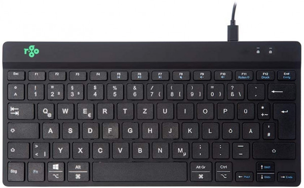 R-Go Compact Break Tastatur QWERTZ schwarz
