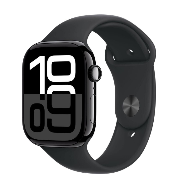 Apple Watch S10 LTE Alu schwarz 46mm OLED Touch Sportband M/L Unisex Bluetooth